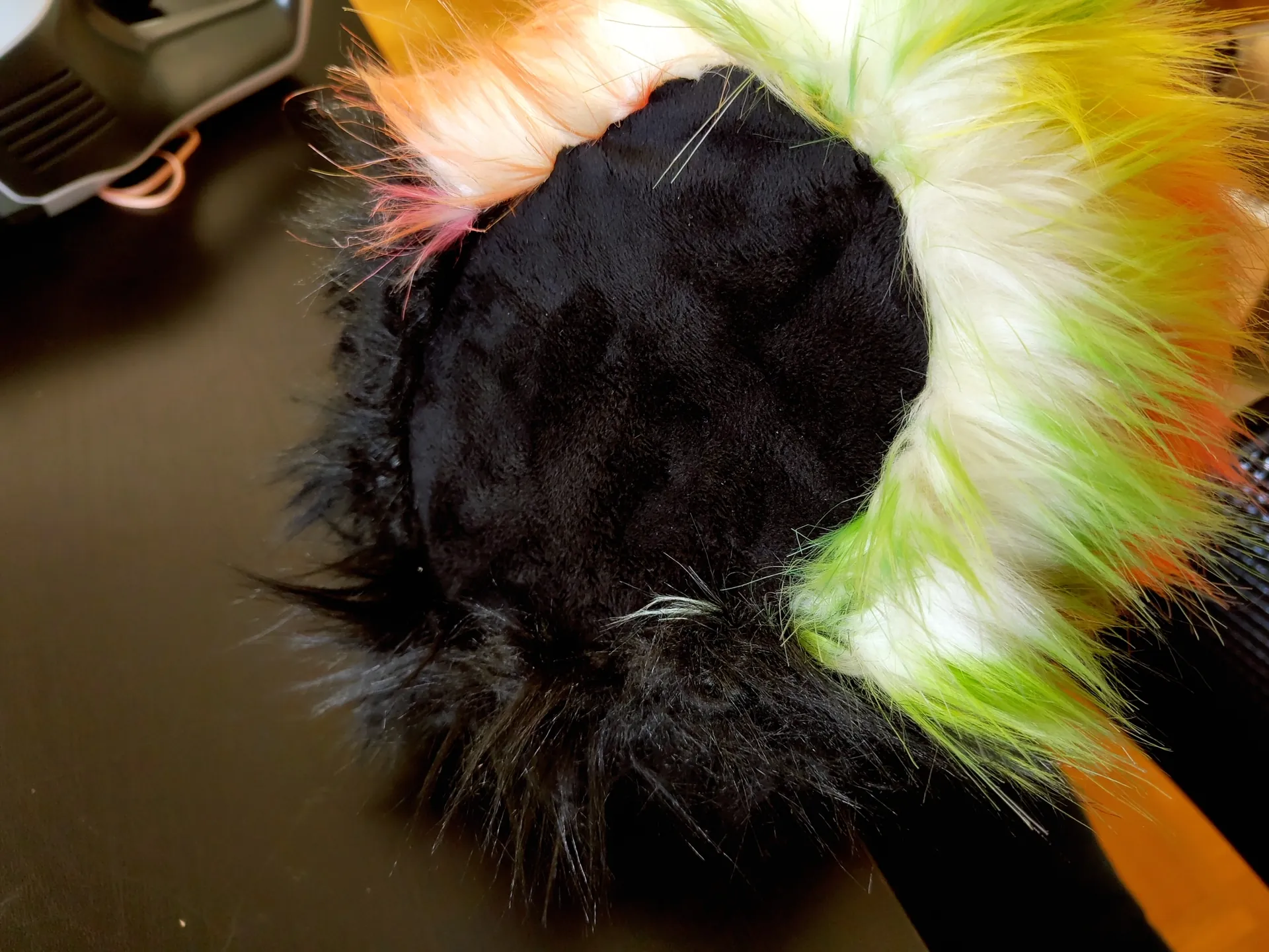 Close up of the base now nicely covered with illegally soft short fur.